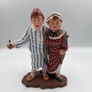 Vintage Dept‎ 56 Mama In Her Kerchief Papa In His Cap Christmas Figurine 7.5'in